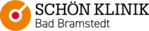 Logo der Schön Klinik Bad Bramstedt mit orange-rotem Symbol und Schriftzug